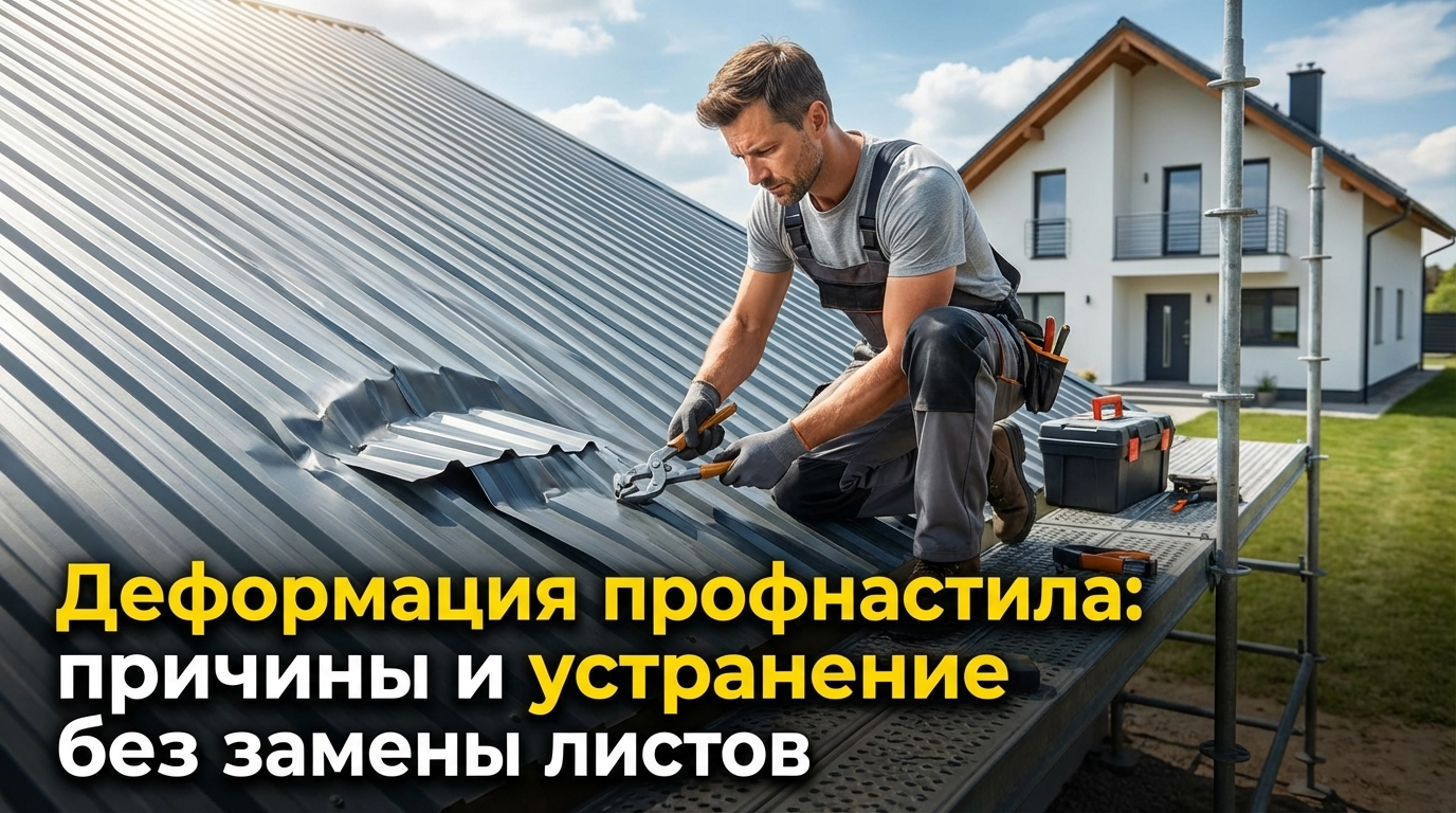 Деформация профнастила и способы её устранения