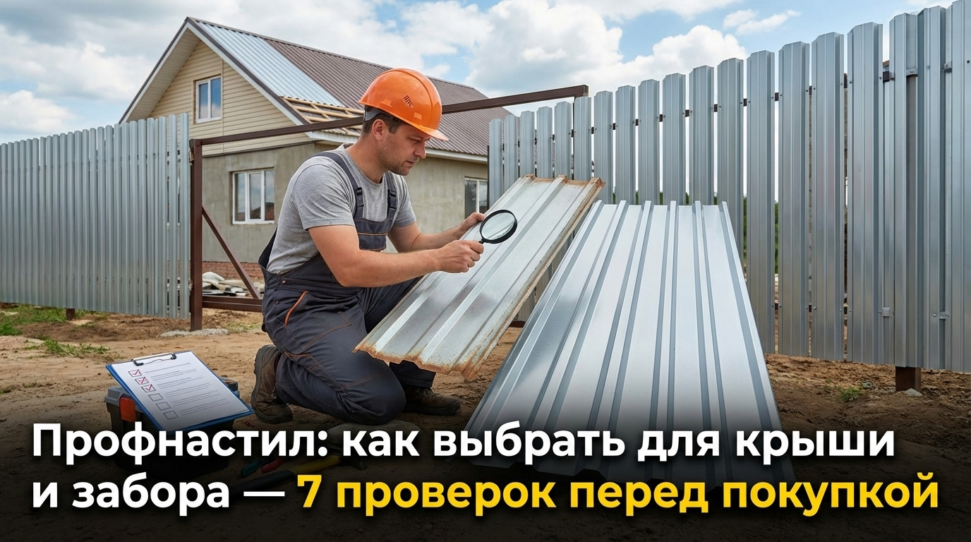 Выбор профнастила для крыши и забора