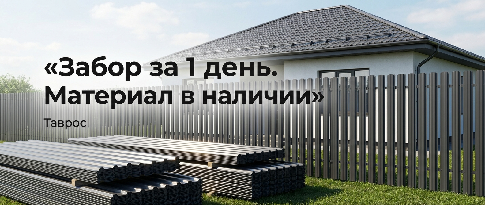 Металлопрокат: профнастил, штакетник, сваи, металлочерепица — Таврос