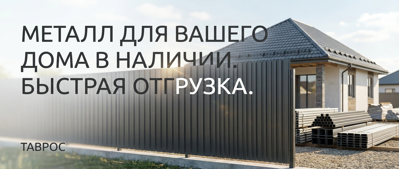 Металлопрокат: профнастил, штакетник, сваи, металлочерепица — Таврос