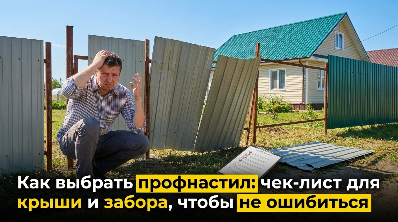 Чек-лист для выбора профнастила для крыши и забора