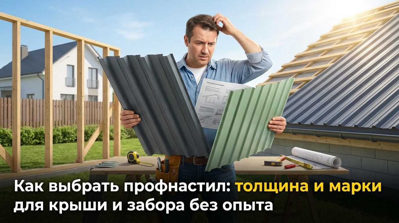 Руководство по выбору профнастила для крыши и забора