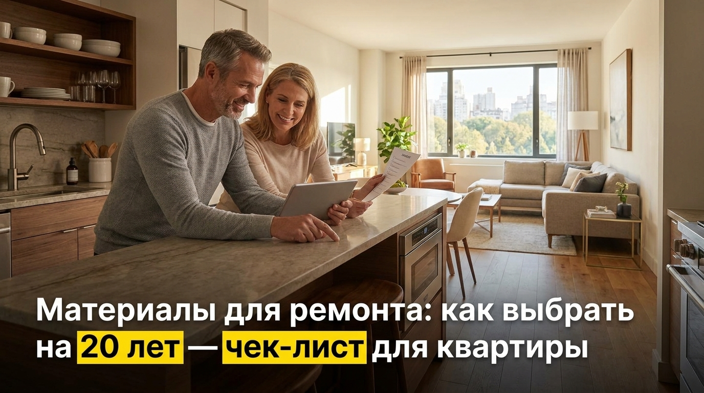 Чек-лист по выбору материалов для ремонта квартиры на 20 лет