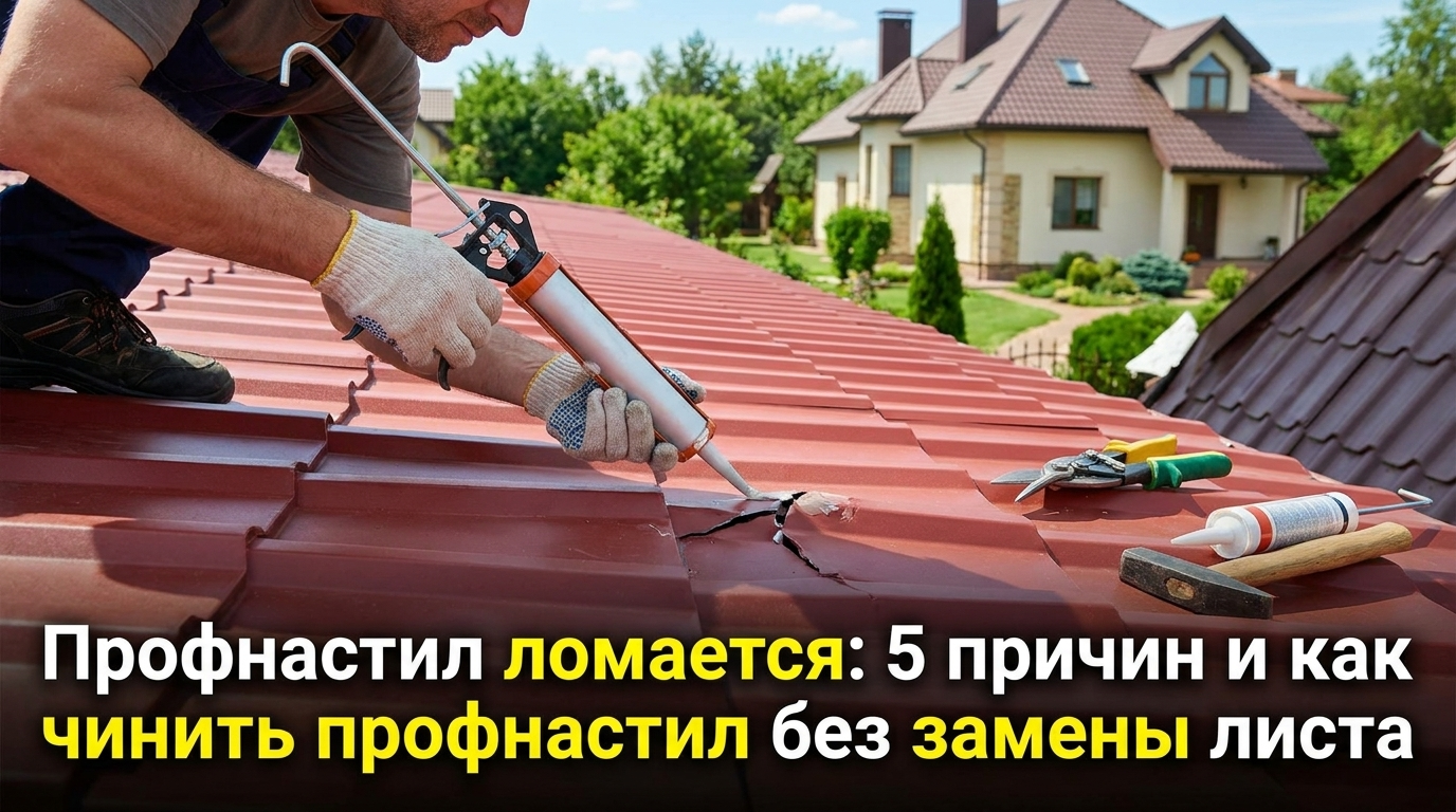 Профнастил ломается и способы его ремонта