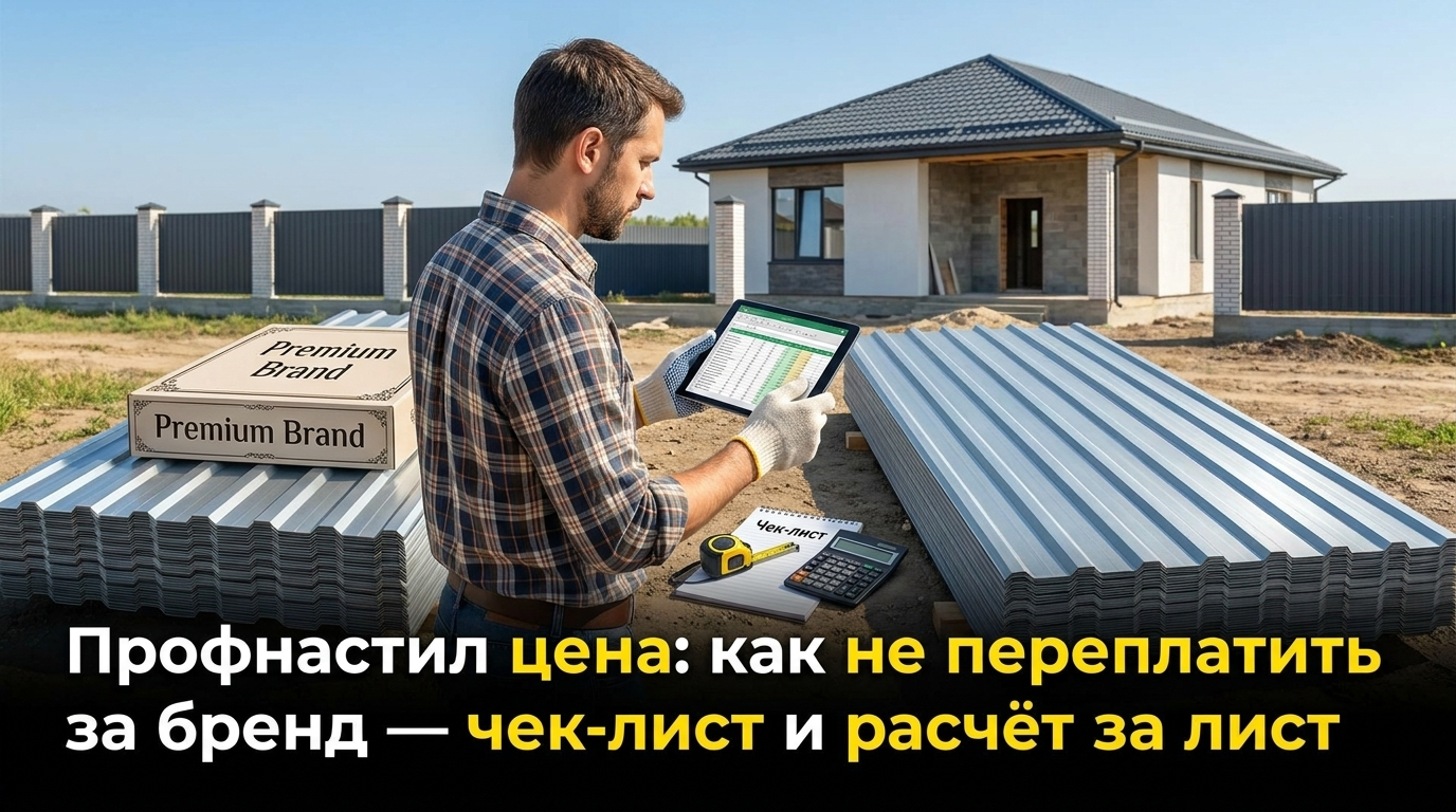 Профнастил цена и чек-лист расчёта