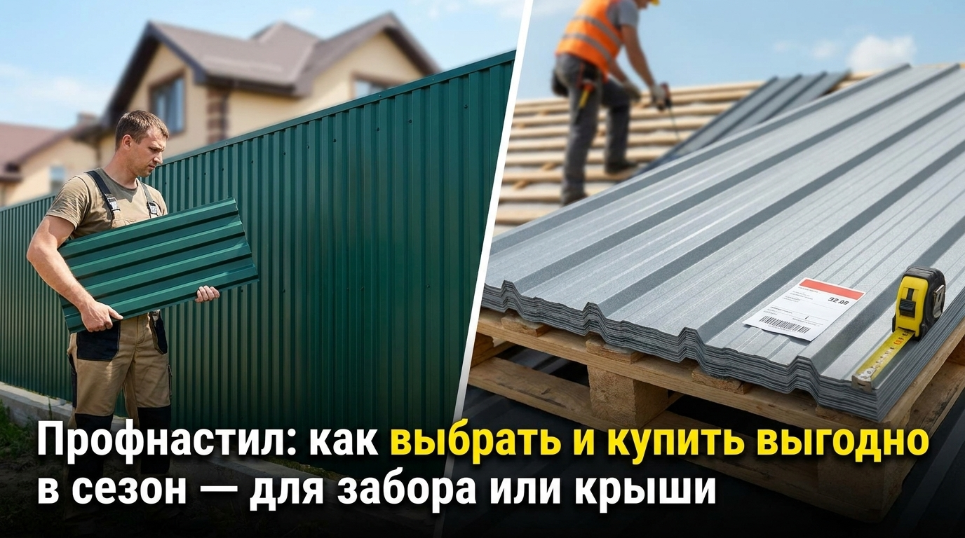 Профнастил для забора и крыши