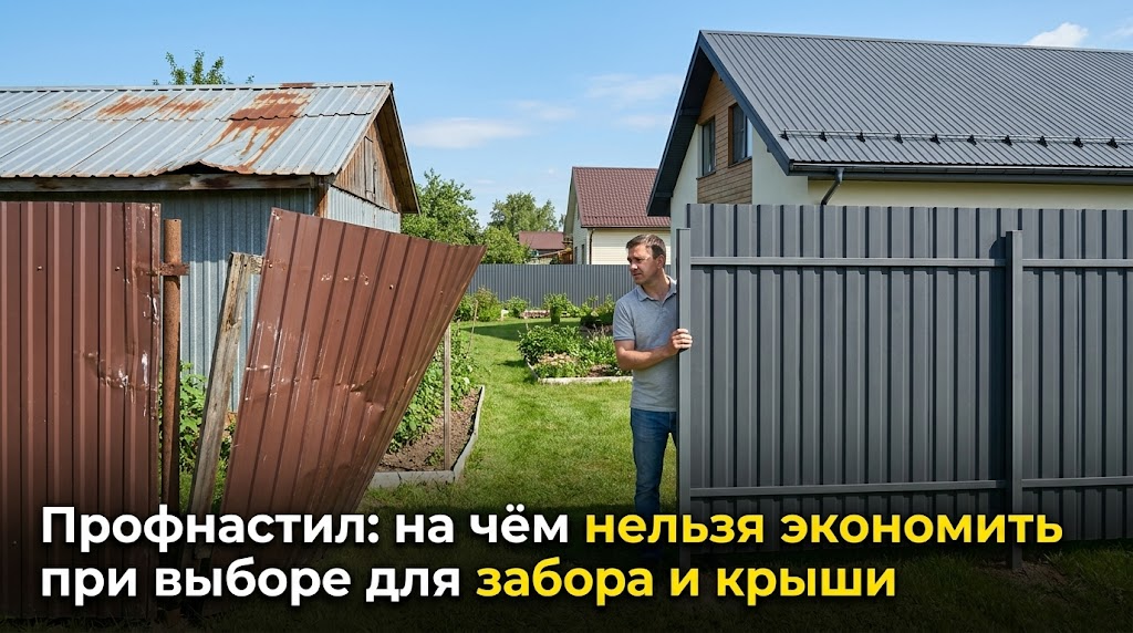 Выбор профнастила для забора и крыши