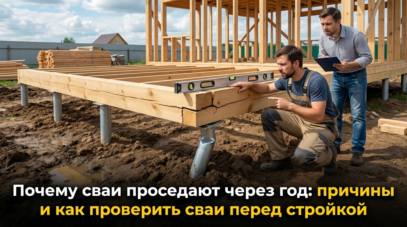 Сваи проседание причины