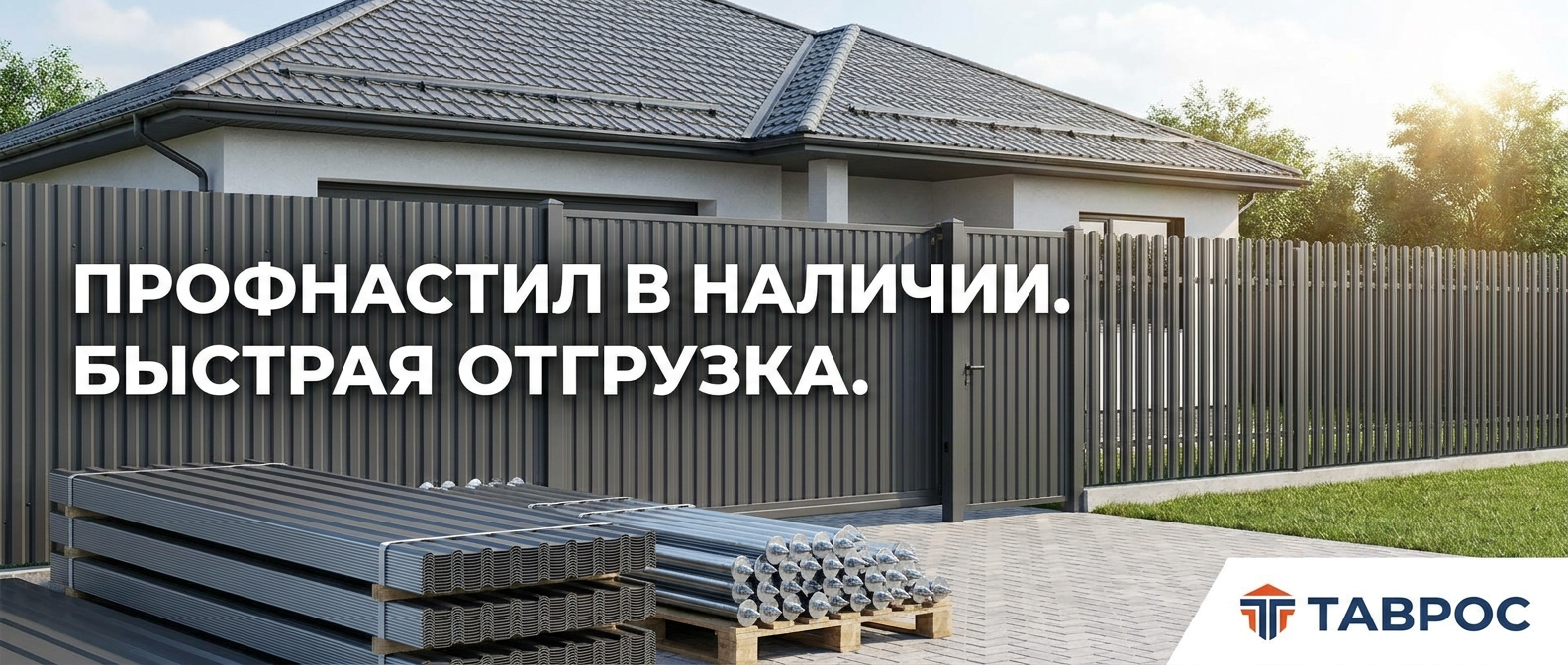Металлопрокат: профнастил, штакетник, сваи, металлочерепица — Таврос