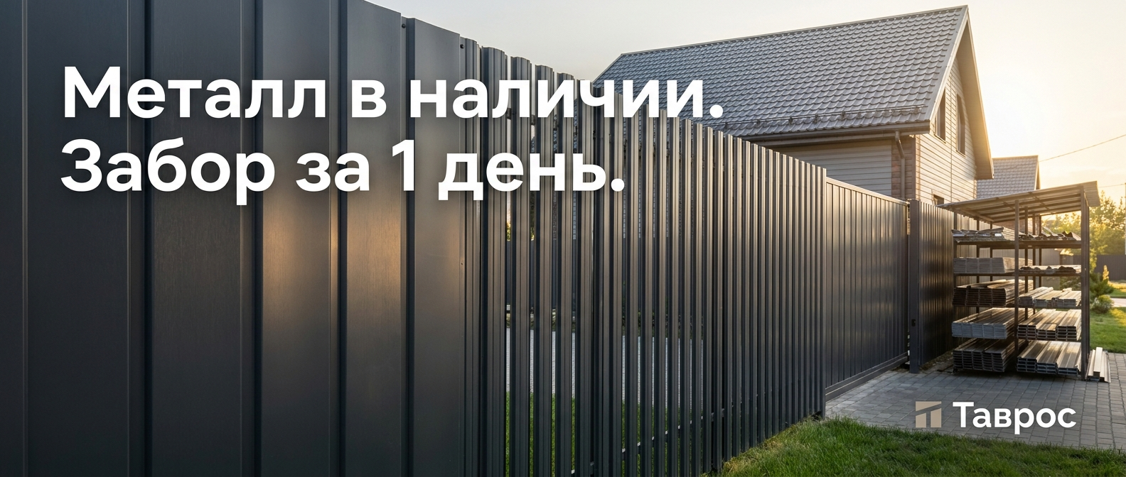 Металлопрокат: профнастил, штакетник, сваи, металлочерепица — Таврос