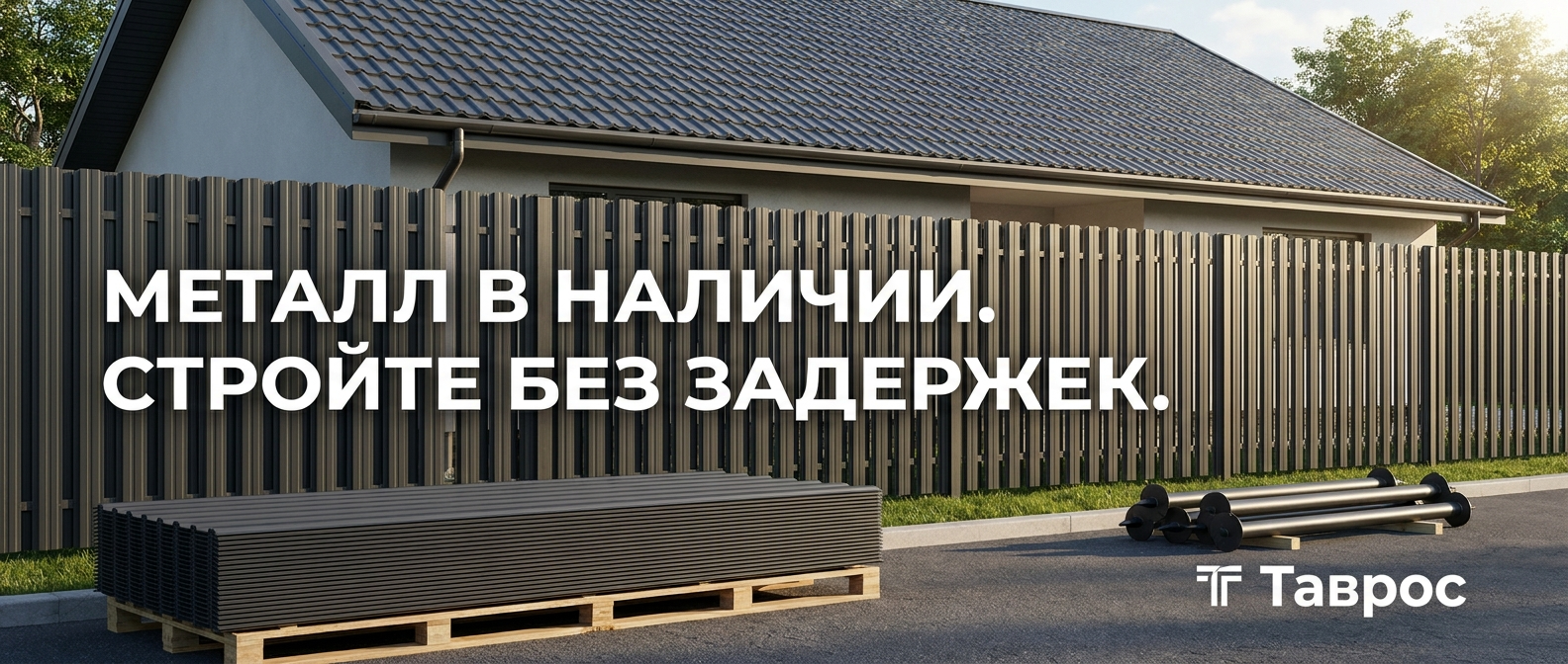 Металлопрокат: профнастил, штакетник, сваи, металлочерепица — Таврос