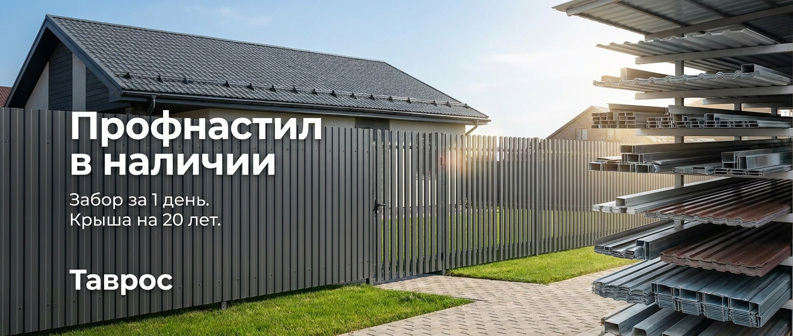 Металлопрокат: профнастил, штакетник, сваи, металлочерепица — Таврос
