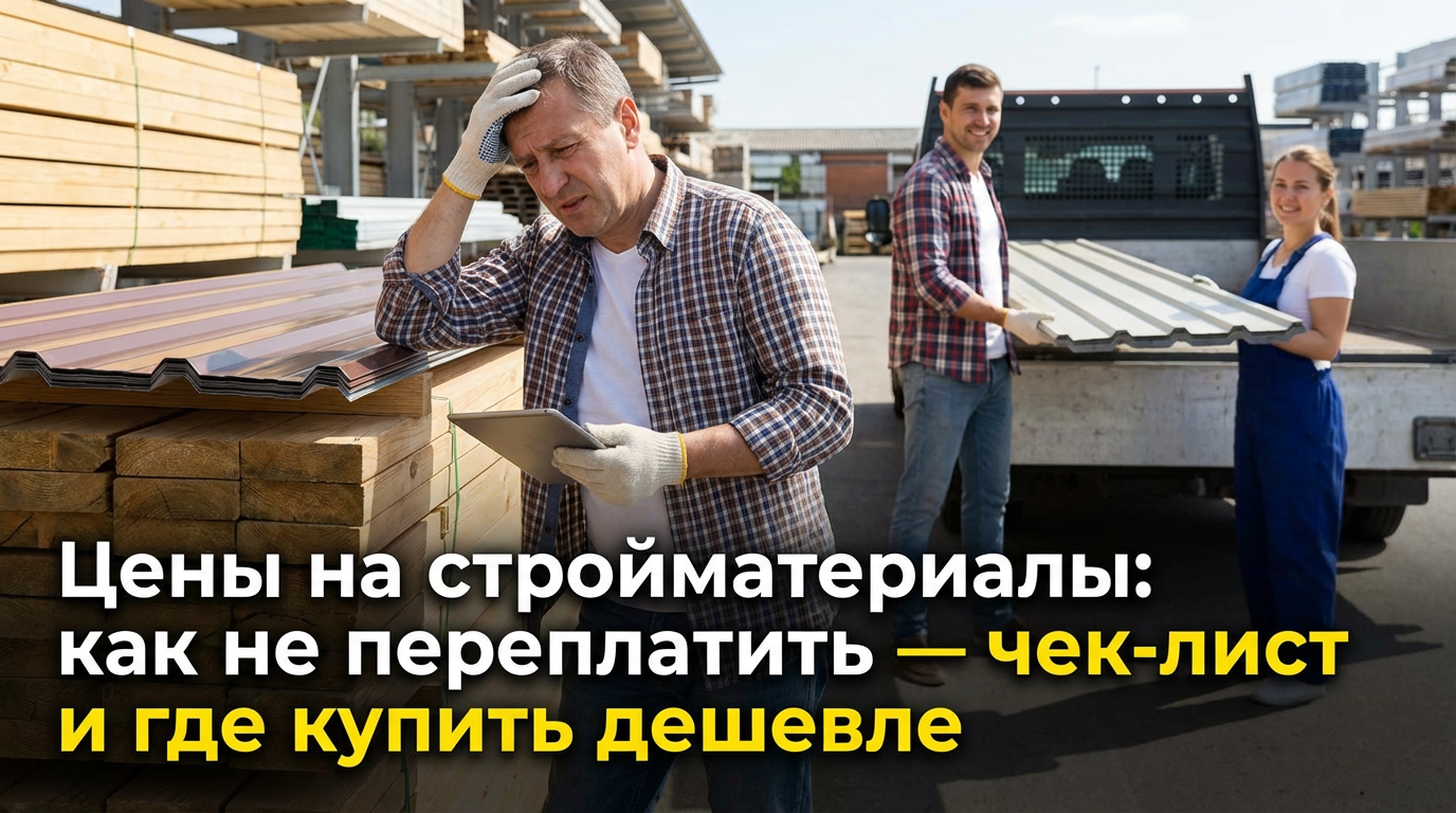 Цены на стройматериалы, чек-лист для экономии