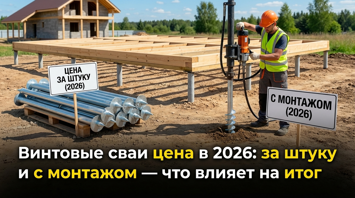 Винтовые сваи и их цена в 2026 году