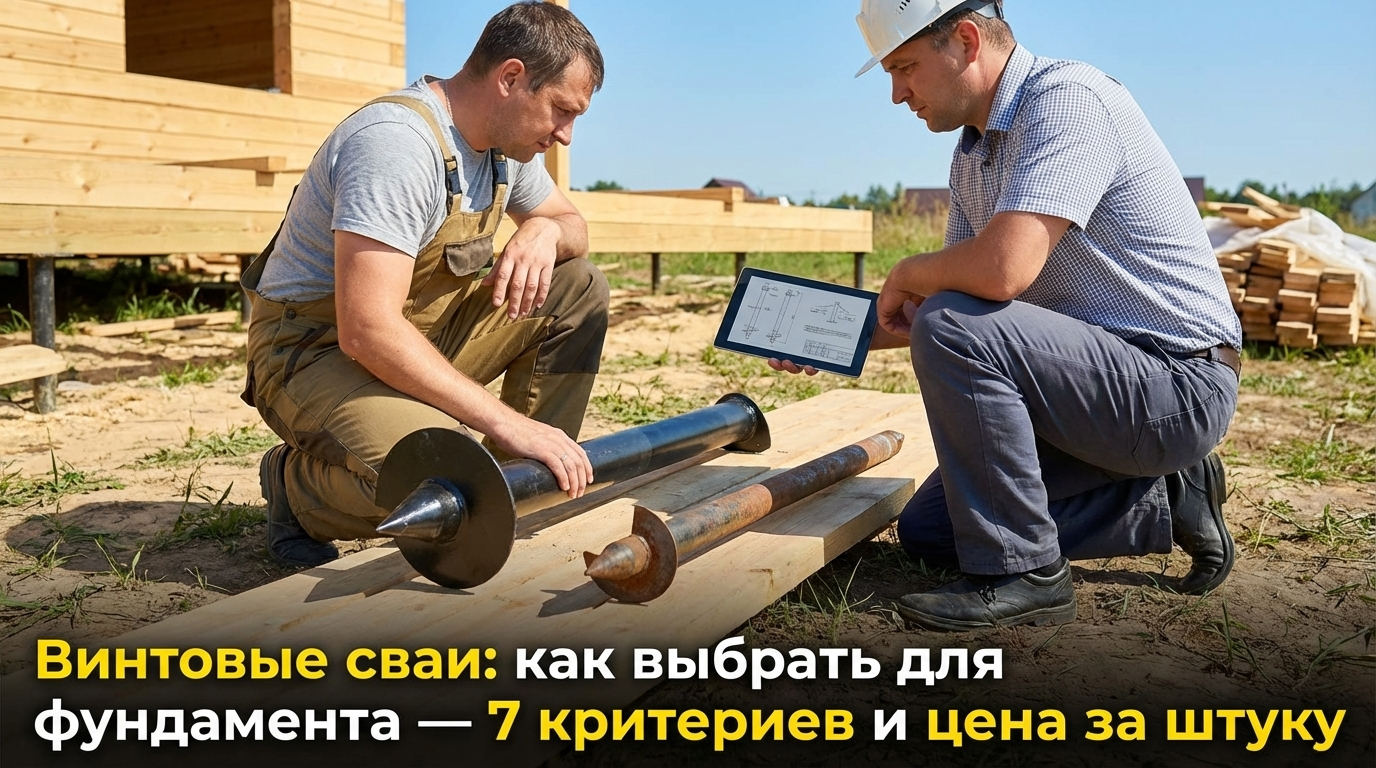 Винтовые сваи для фундамента
