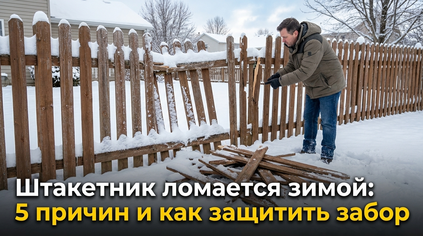 Штакетник ломается зимой - причины и советы по защите забора