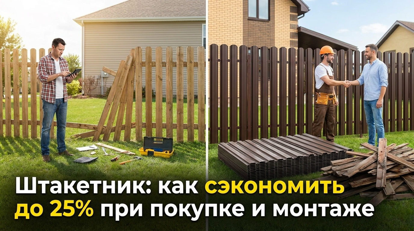 Штакетник и советы по экономии на покупке и монтаже
