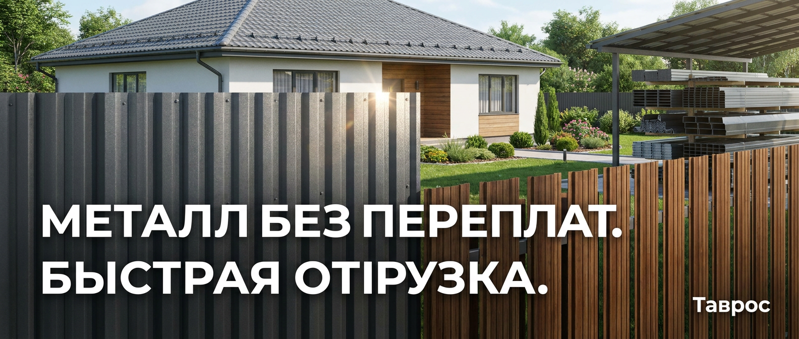 Металлопрокат: профнастил, штакетник, сваи, металлочерепица — Таврос