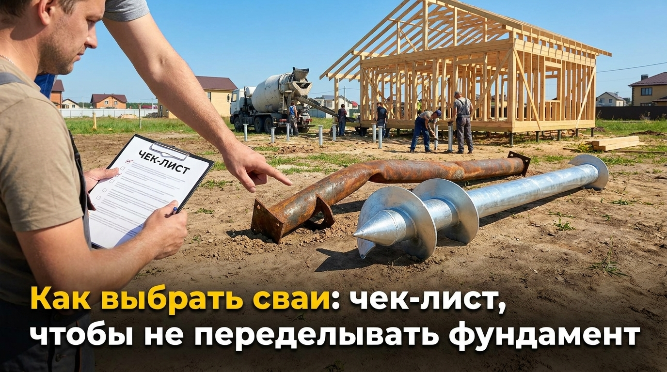Чек-лист по выбору свай для фундамента