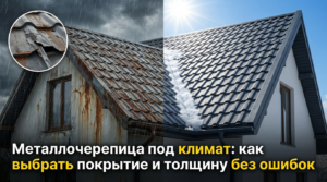 Металлочерепица, выбор покрытия и толщины для климата
