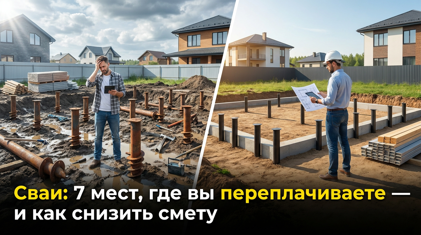 Сваи и способы снижения сметы