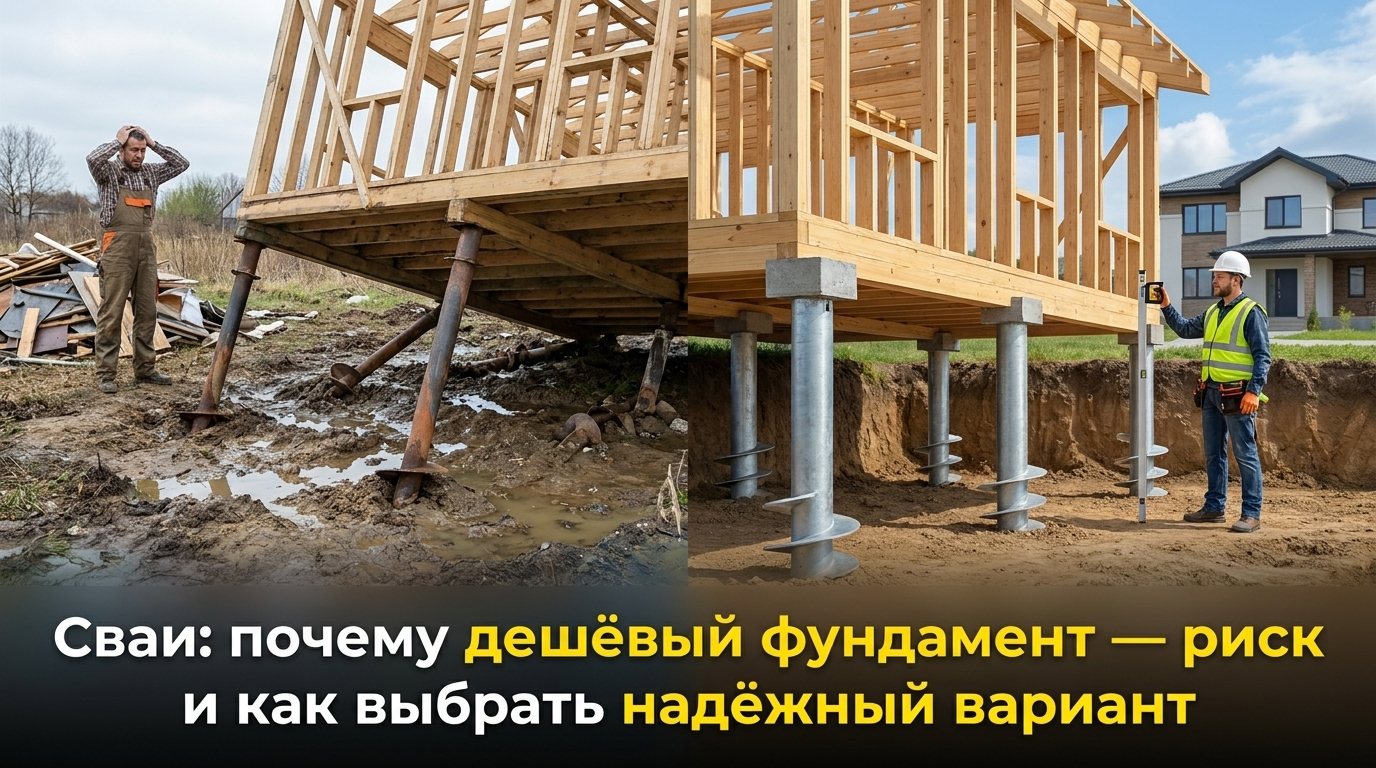 Сваи и риски дешёвого фундамента
