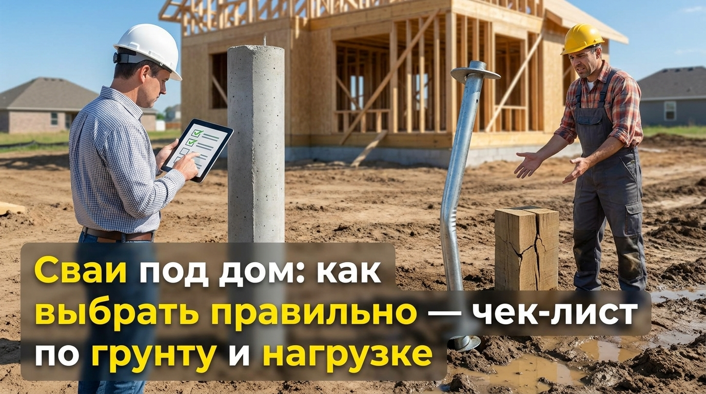 Сваи под дом, выбор и рекомендации