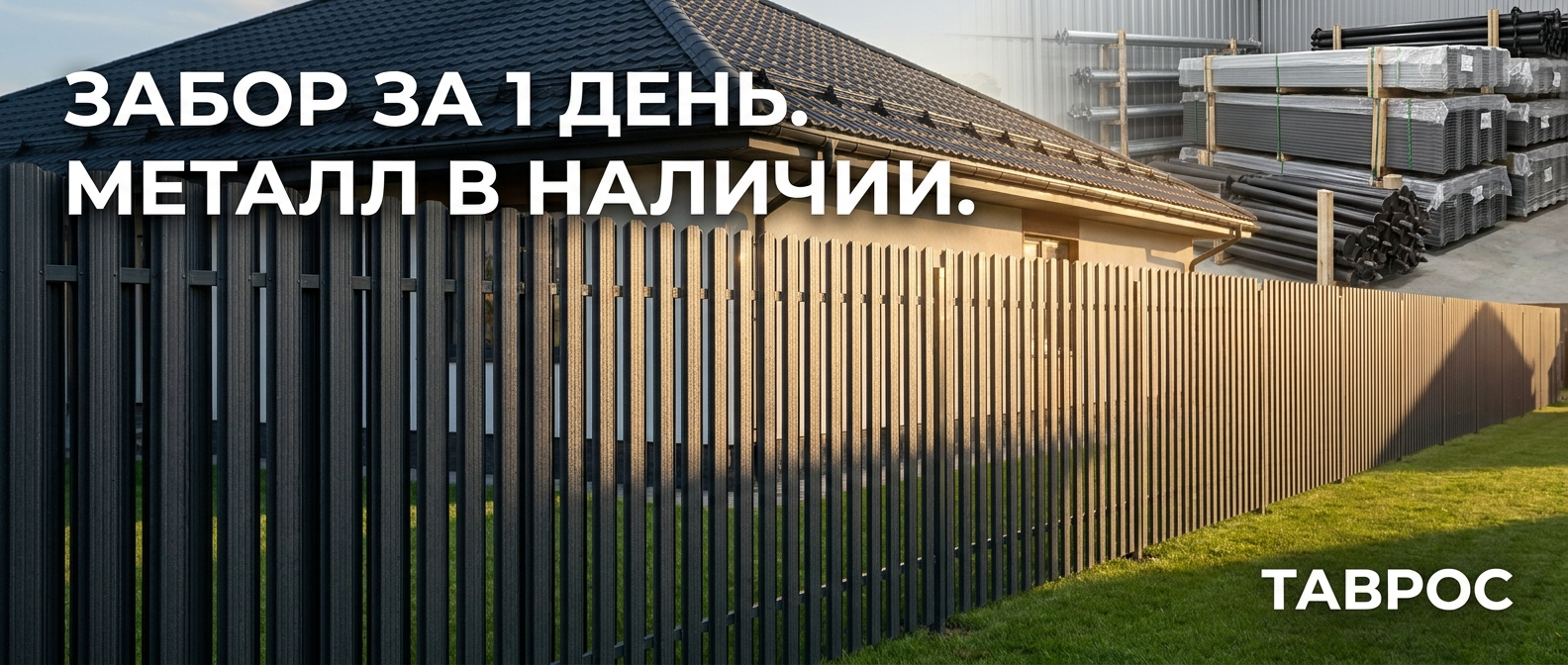 Металлопрокат: профнастил, штакетник, сваи, металлочерепица — Таврос