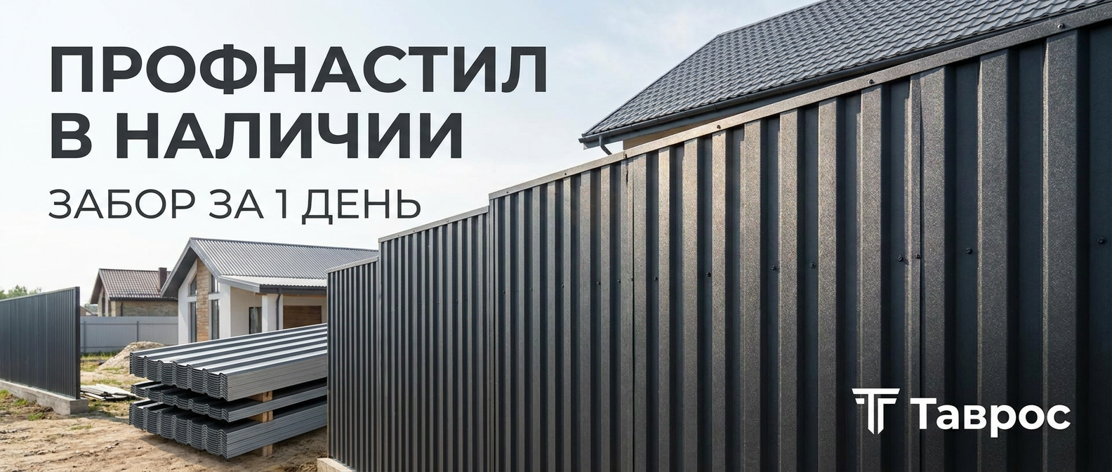 Металлопрокат: профнастил, штакетник, сваи, металлочерепица — Таврос