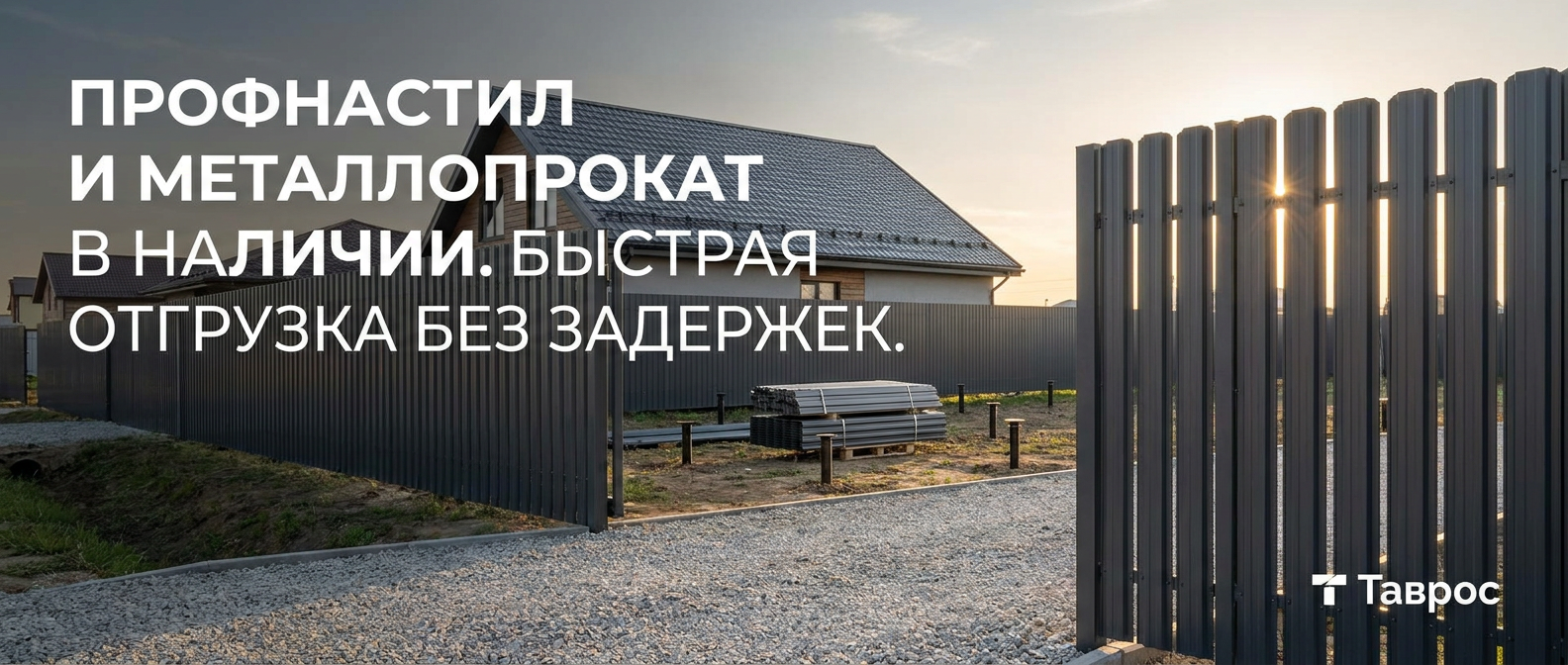 Металлопрокат: профнастил, штакетник, сваи, металлочерепица — Таврос